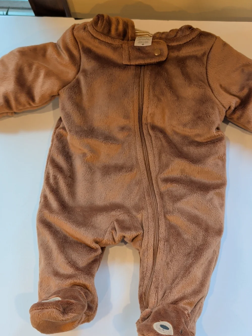 Carter's Brown Plush Footed One-Piece